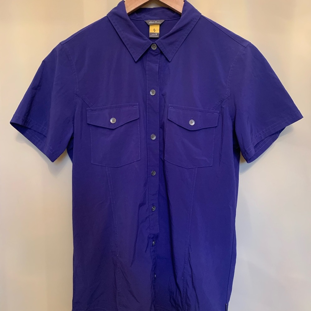 Eddie Bauer Blue Casual Button Down Shirt